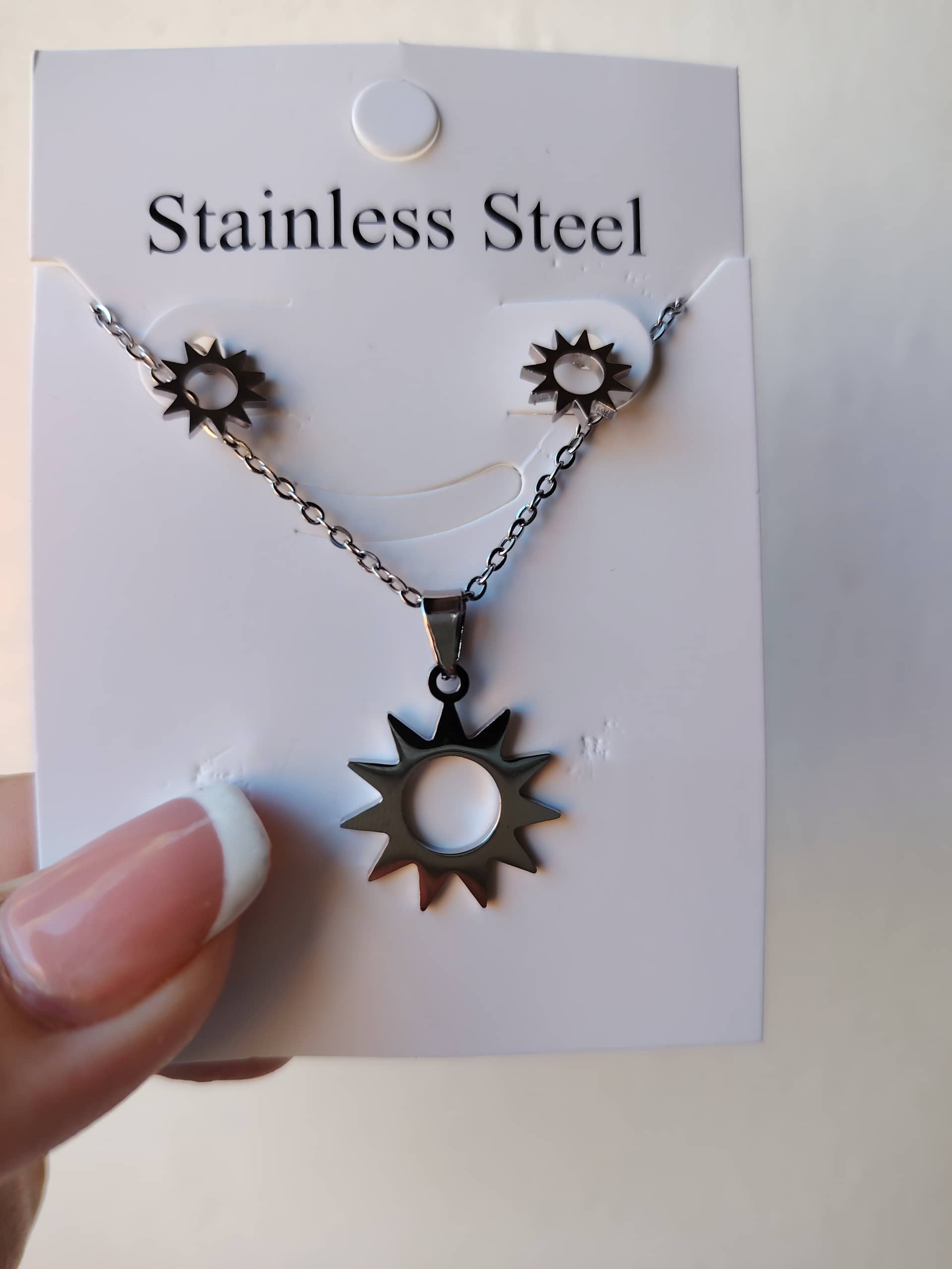Set Collar y Aretes Sol