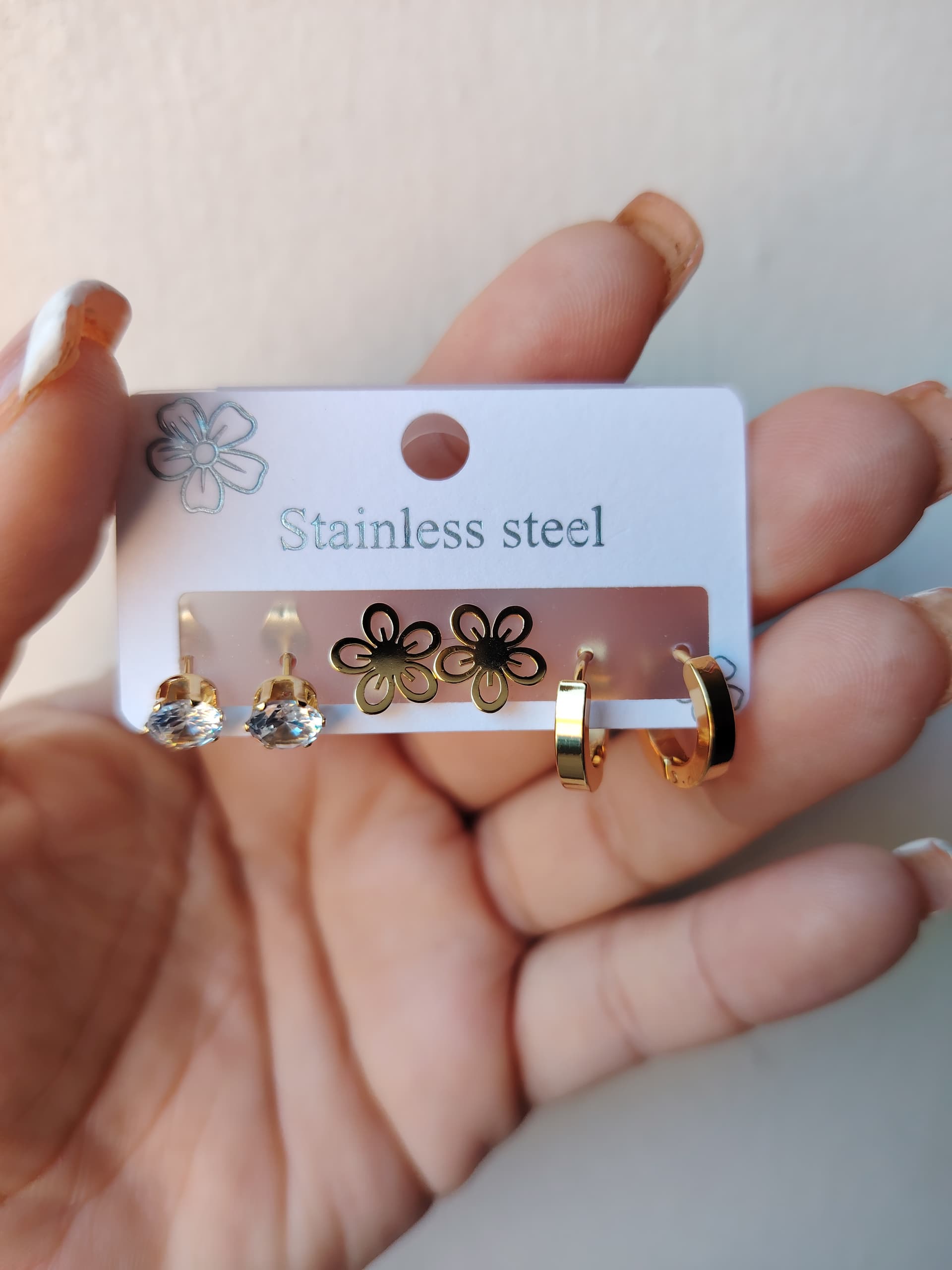 Set de 3 aritos diseños varios