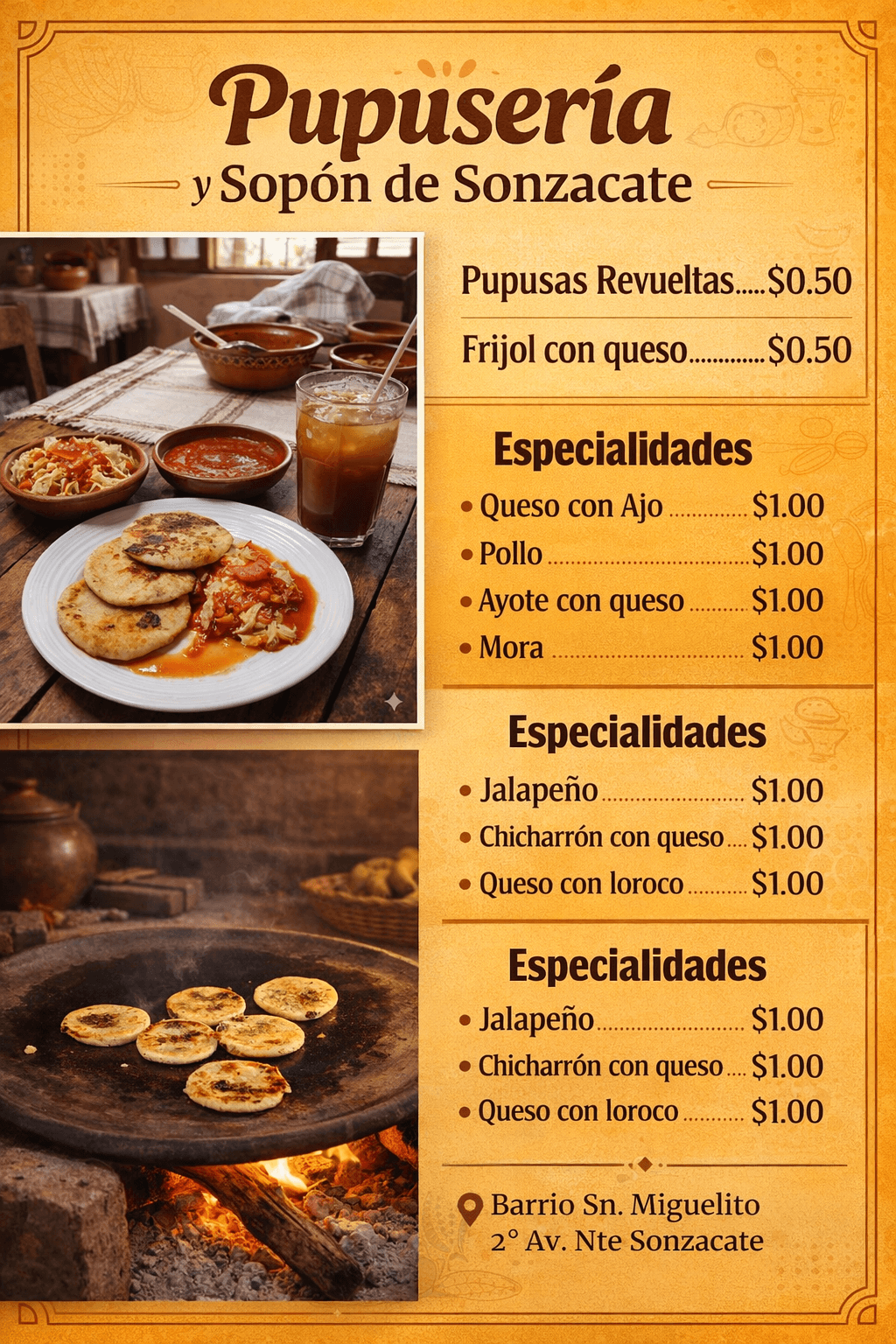 Pupuseria y Sopón de Sonzacate