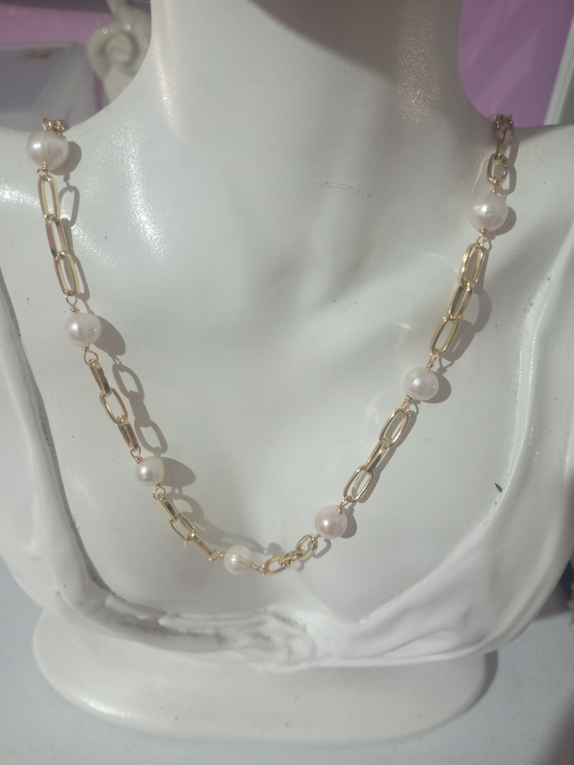 Collar Cadena Perlas