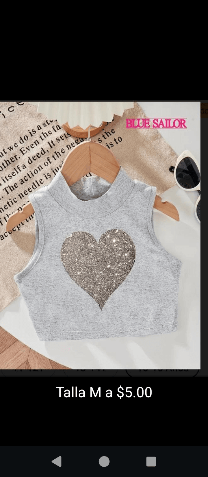 BLUE SAILOR Top corazón