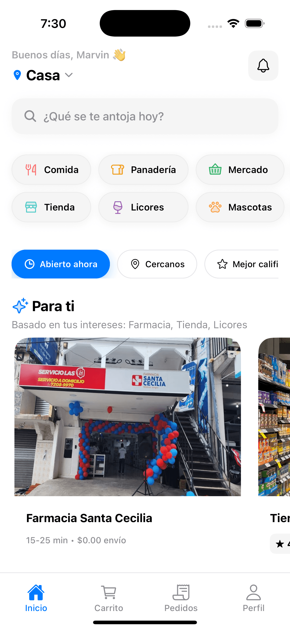 Catálogo de productos