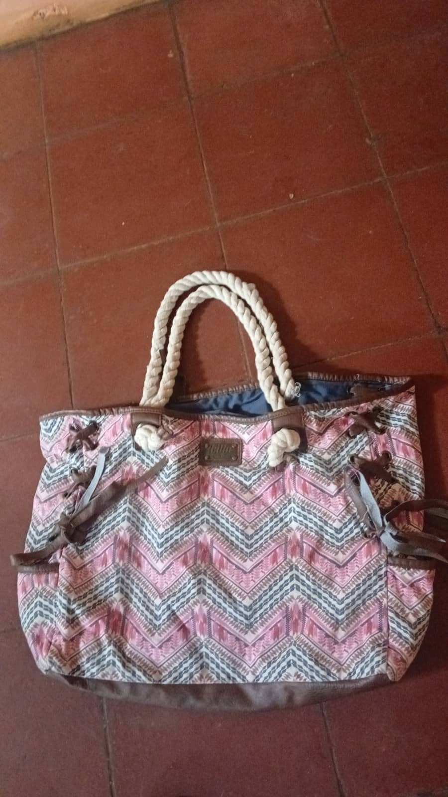 Bolsa de playa estampada