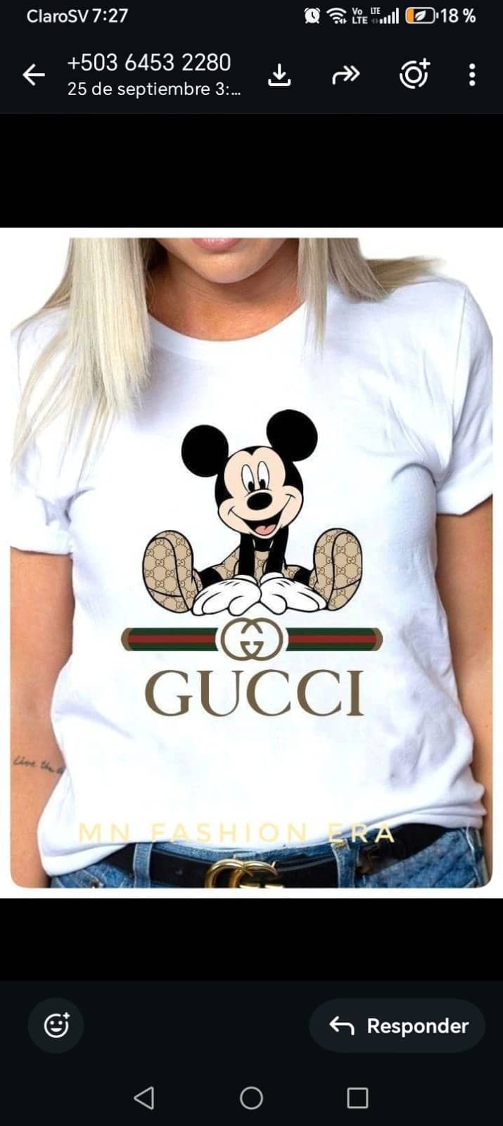 Camiseta Mickey Mouse Gucci