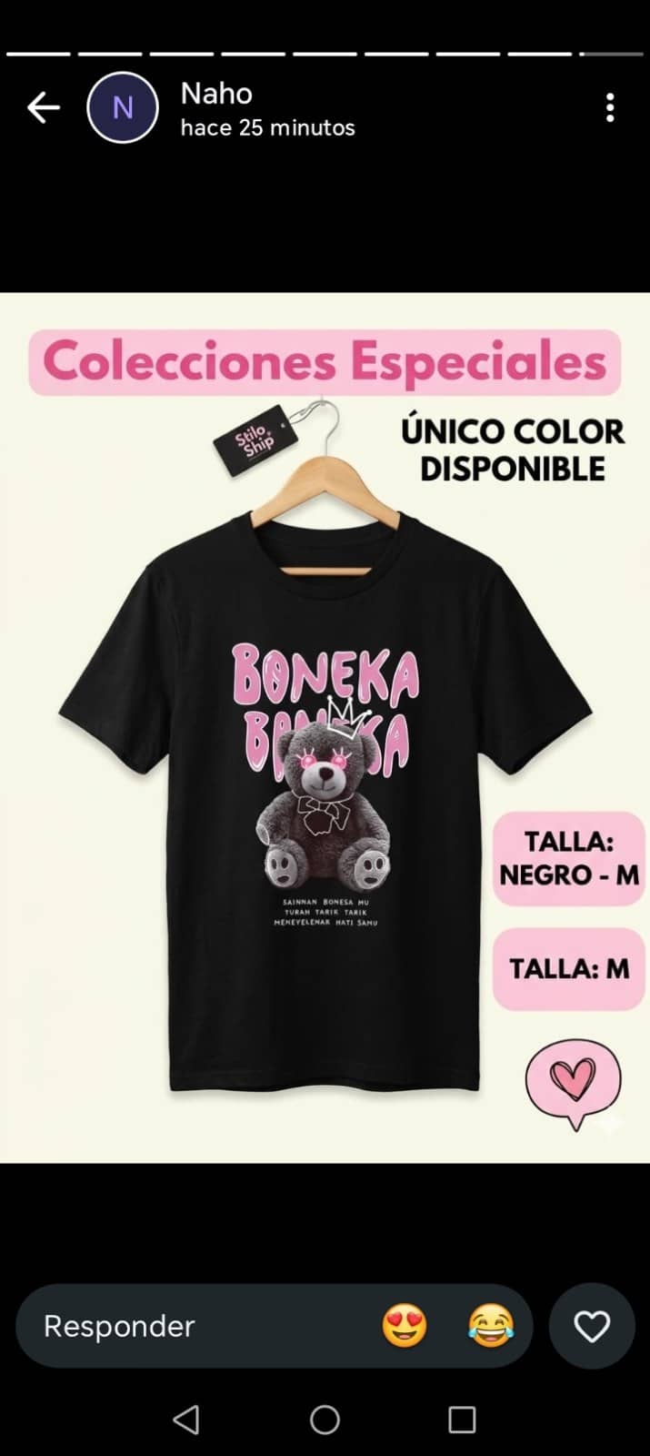 Camiseta Boneka Bear