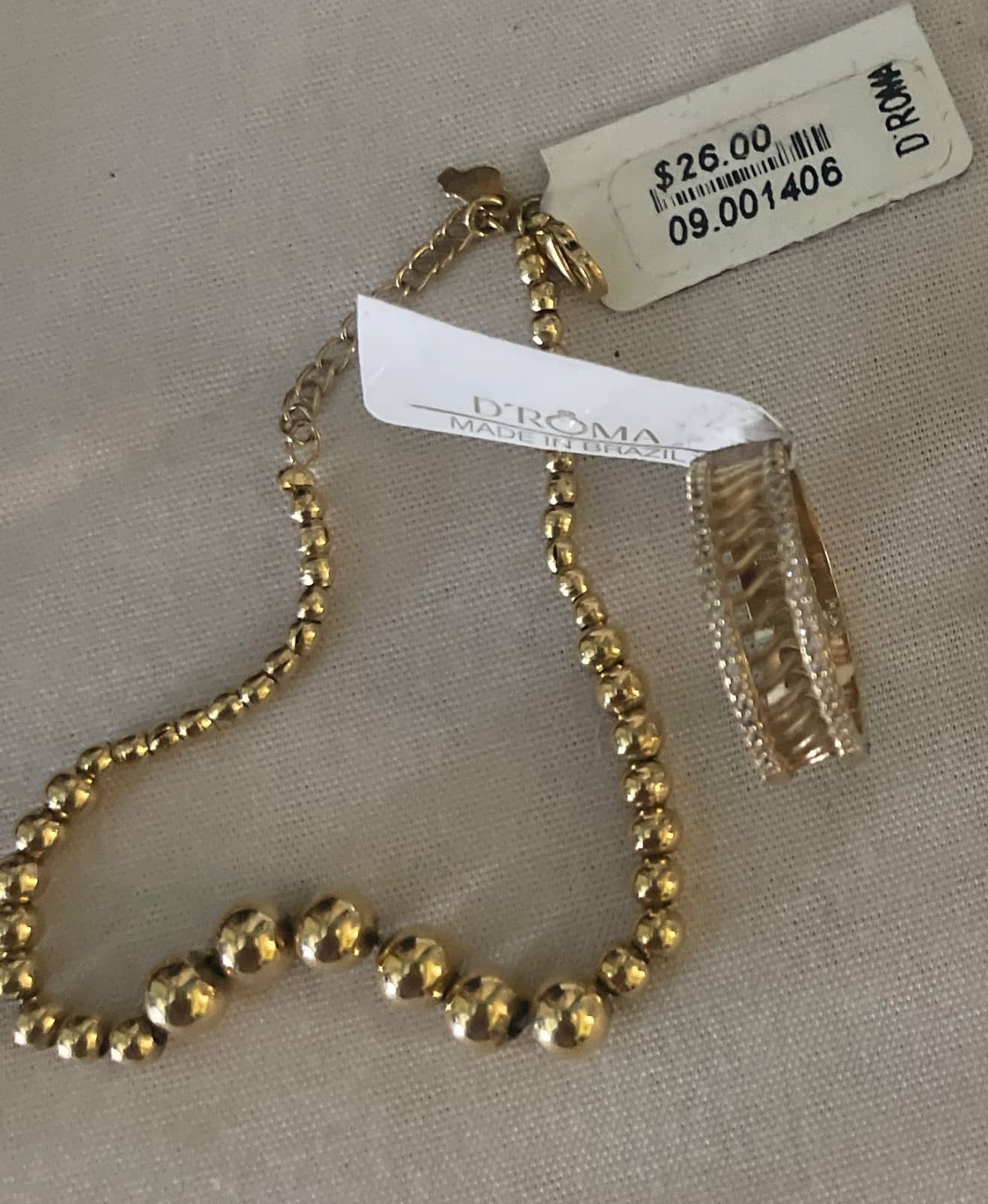 Pulsera Dorada de Bolitas