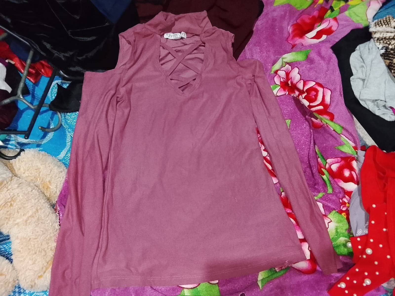 Blusa sin mangas morada
