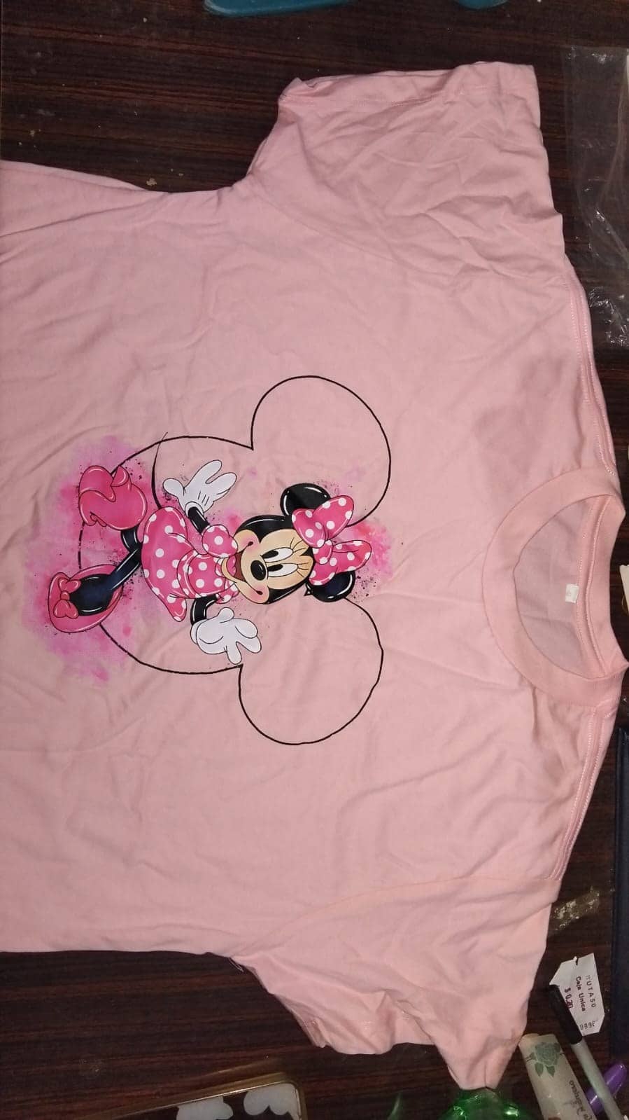 Camiseta Minnie Mouse Rosa