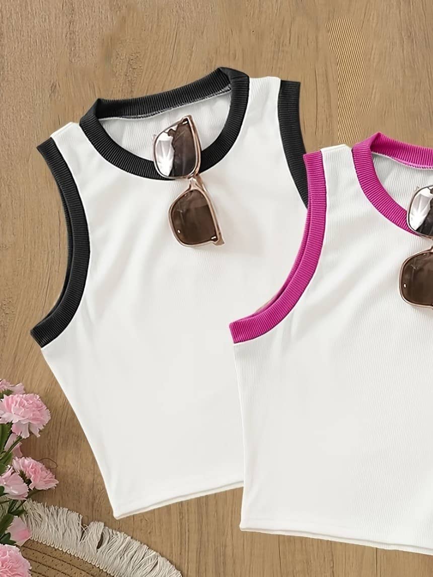 Blusa sin mangas blanca