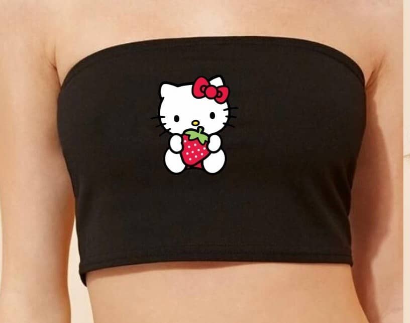 Top strapless Hello Kitty