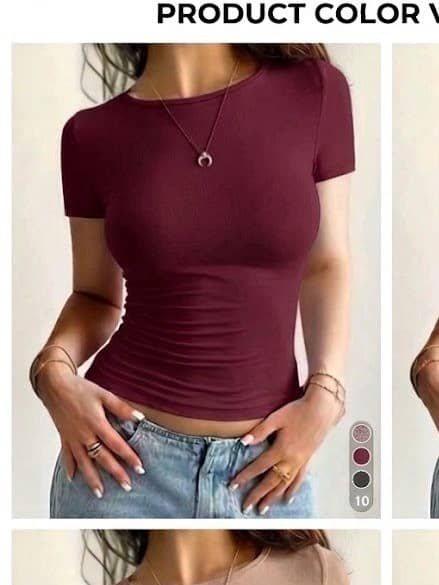 Blusa Ajustada Manga Corta