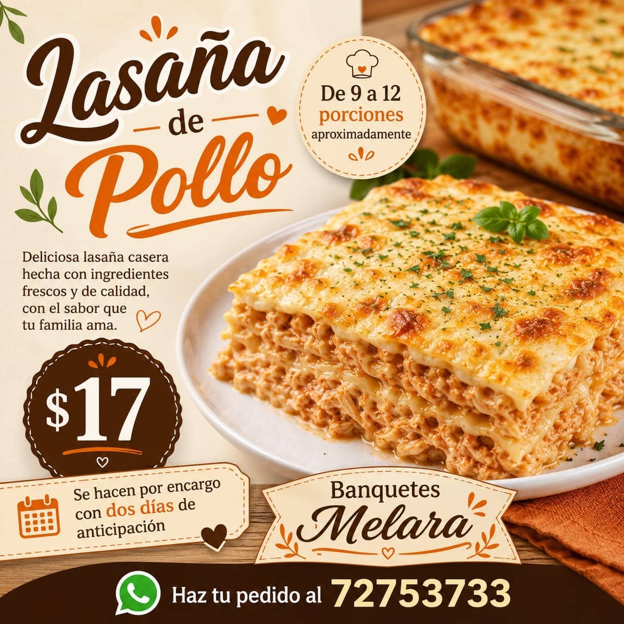 Lasaña de Pollo