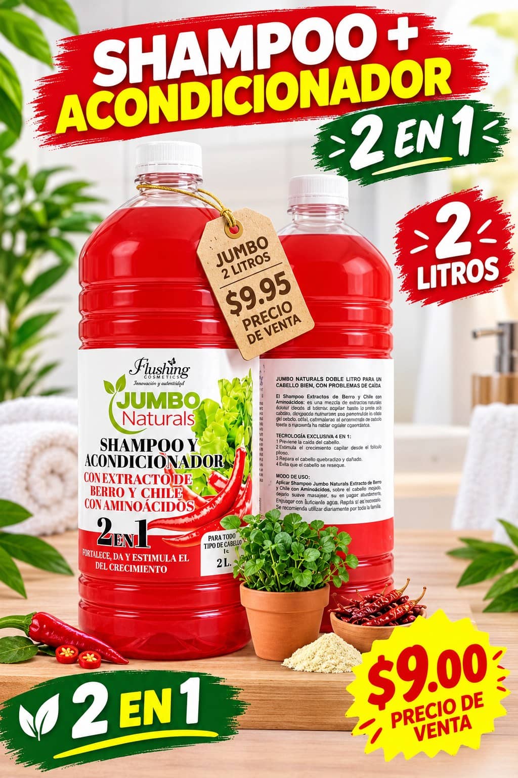 Shampoo y Acondicionador Jumbo Naturals
