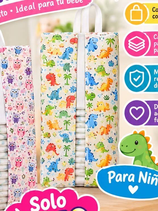 Porta Pañales Diseño Dinosaurios