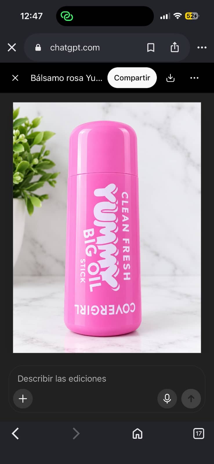 Bálsamo rosa Yummy Big Oil