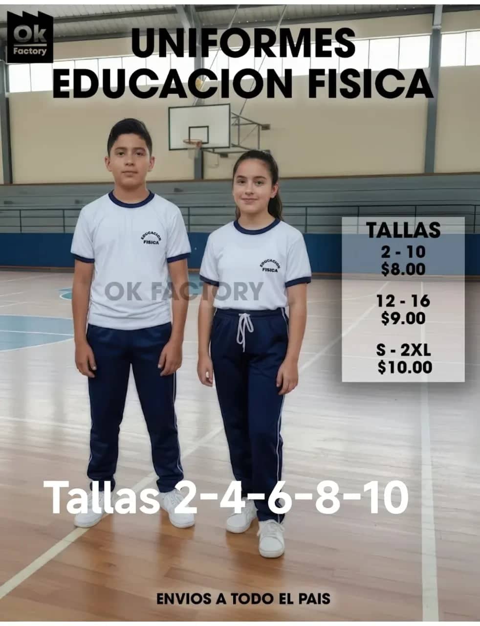 Uniforme escolar pants y camisa, azul negro
