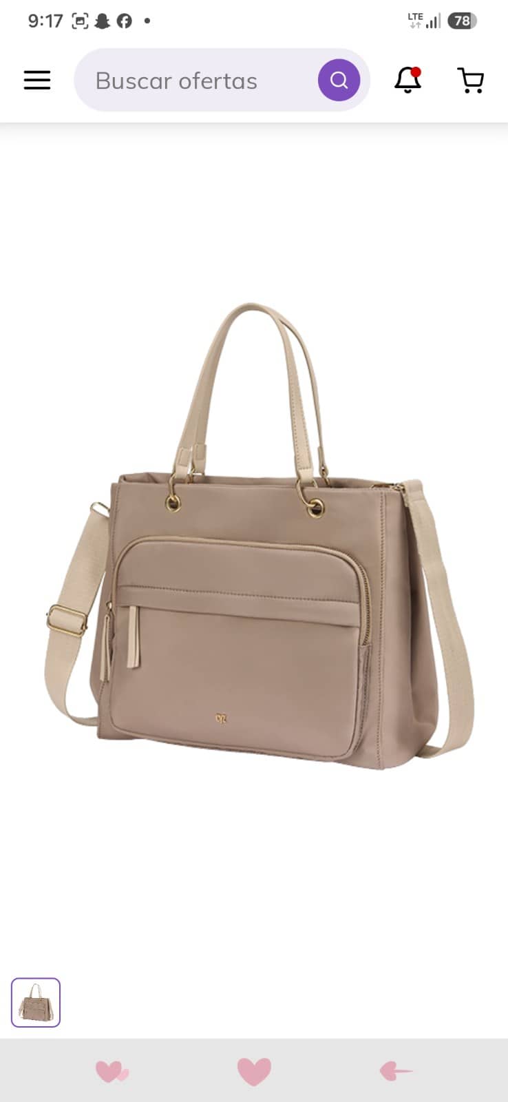Bolso Tote Beige