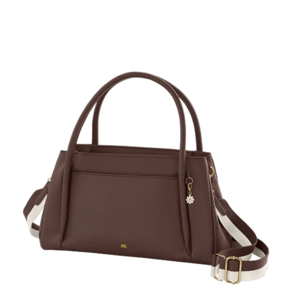 Bolso de mano marrón