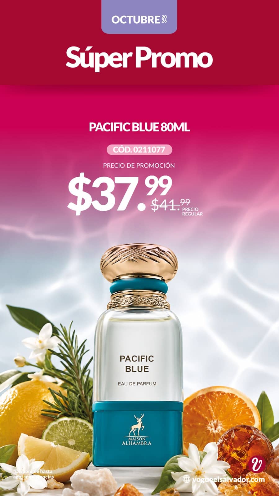 Perfume Pacific Blue 80 ml
