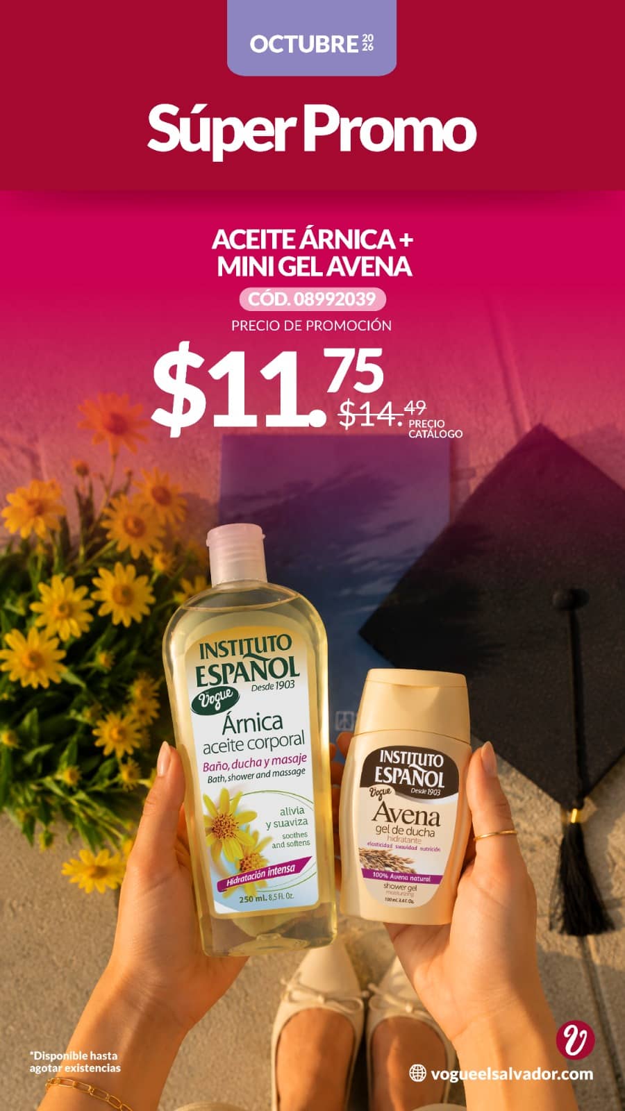Aceite de árnica + mini gel de avena