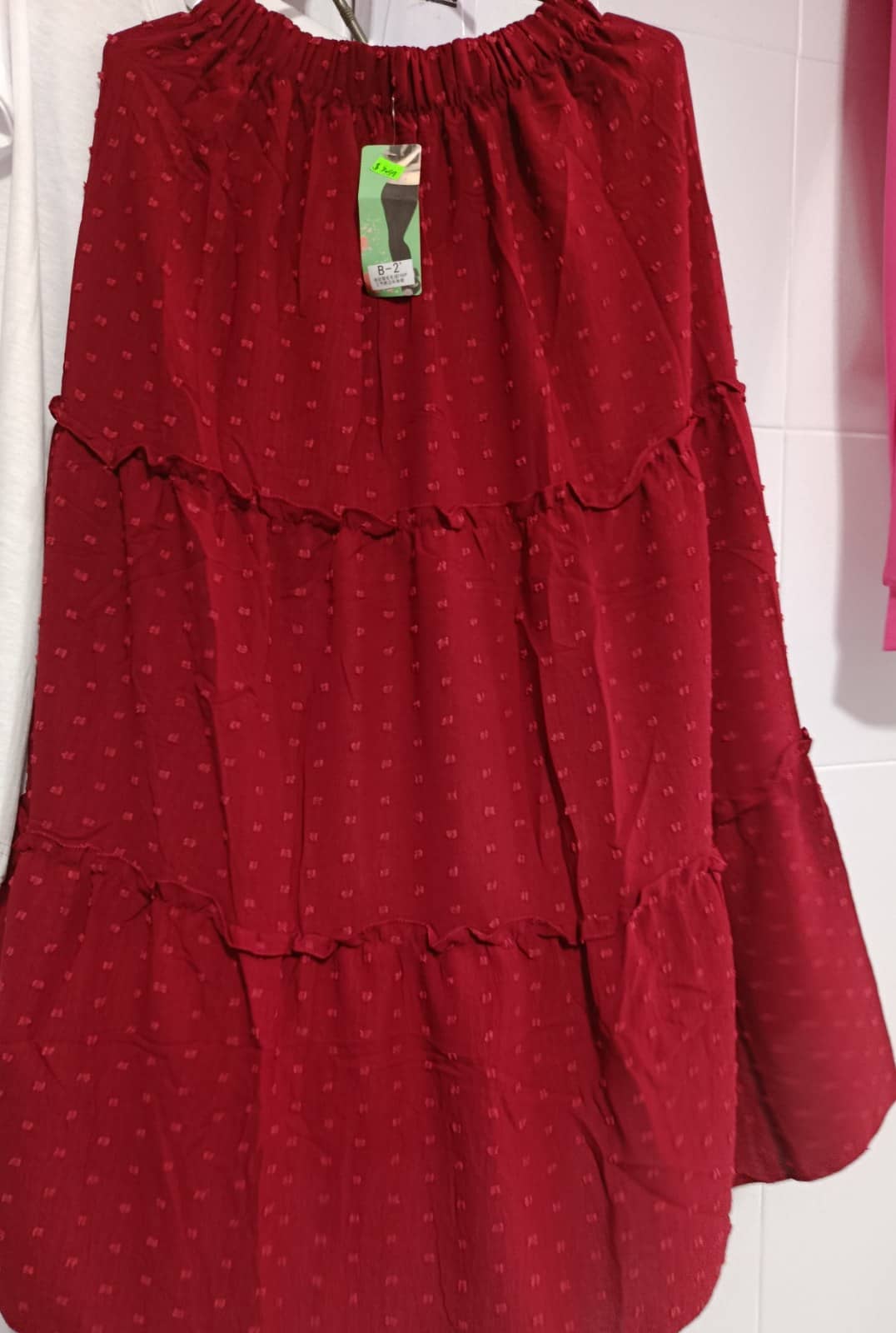 Falda Larga Roja