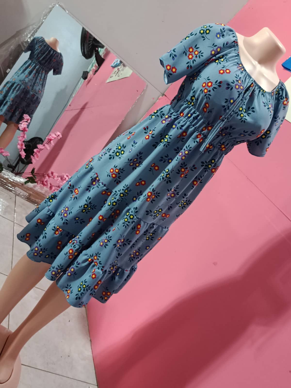 Vestido floral azul