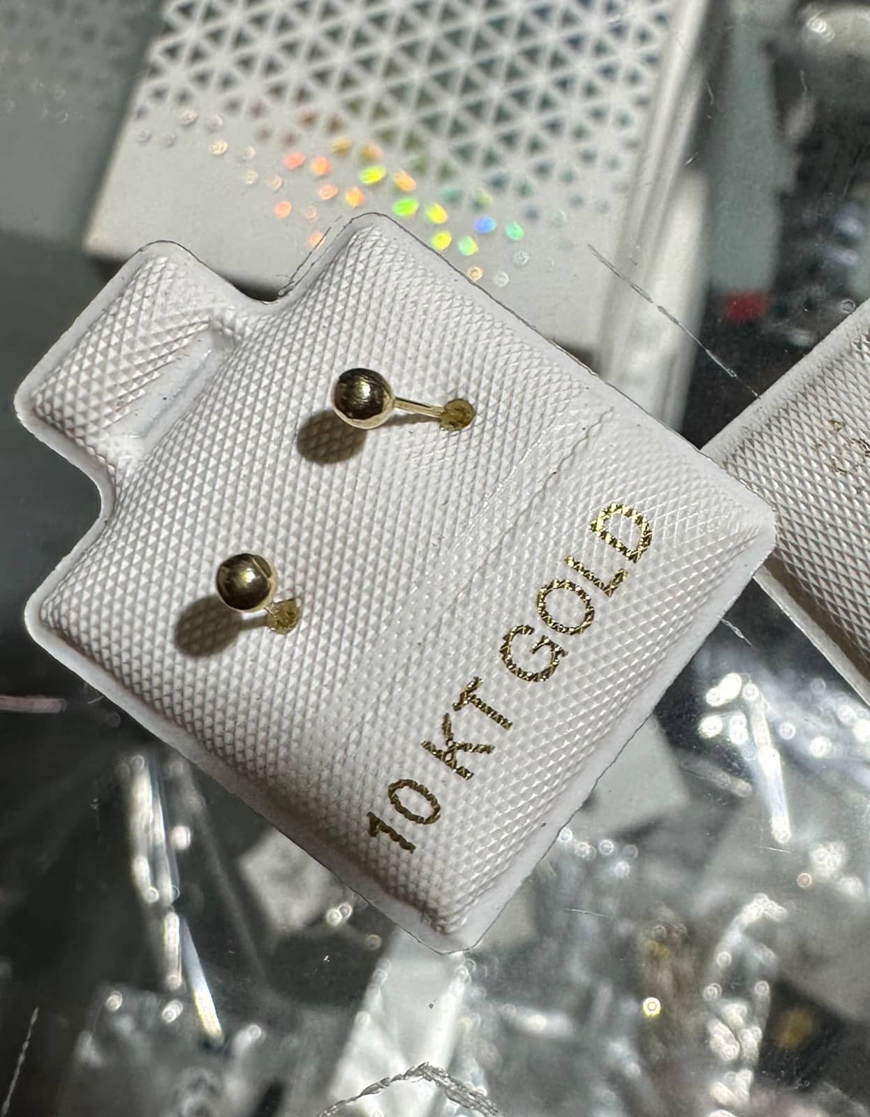 Aretes de Bolita Dorados oro 10k