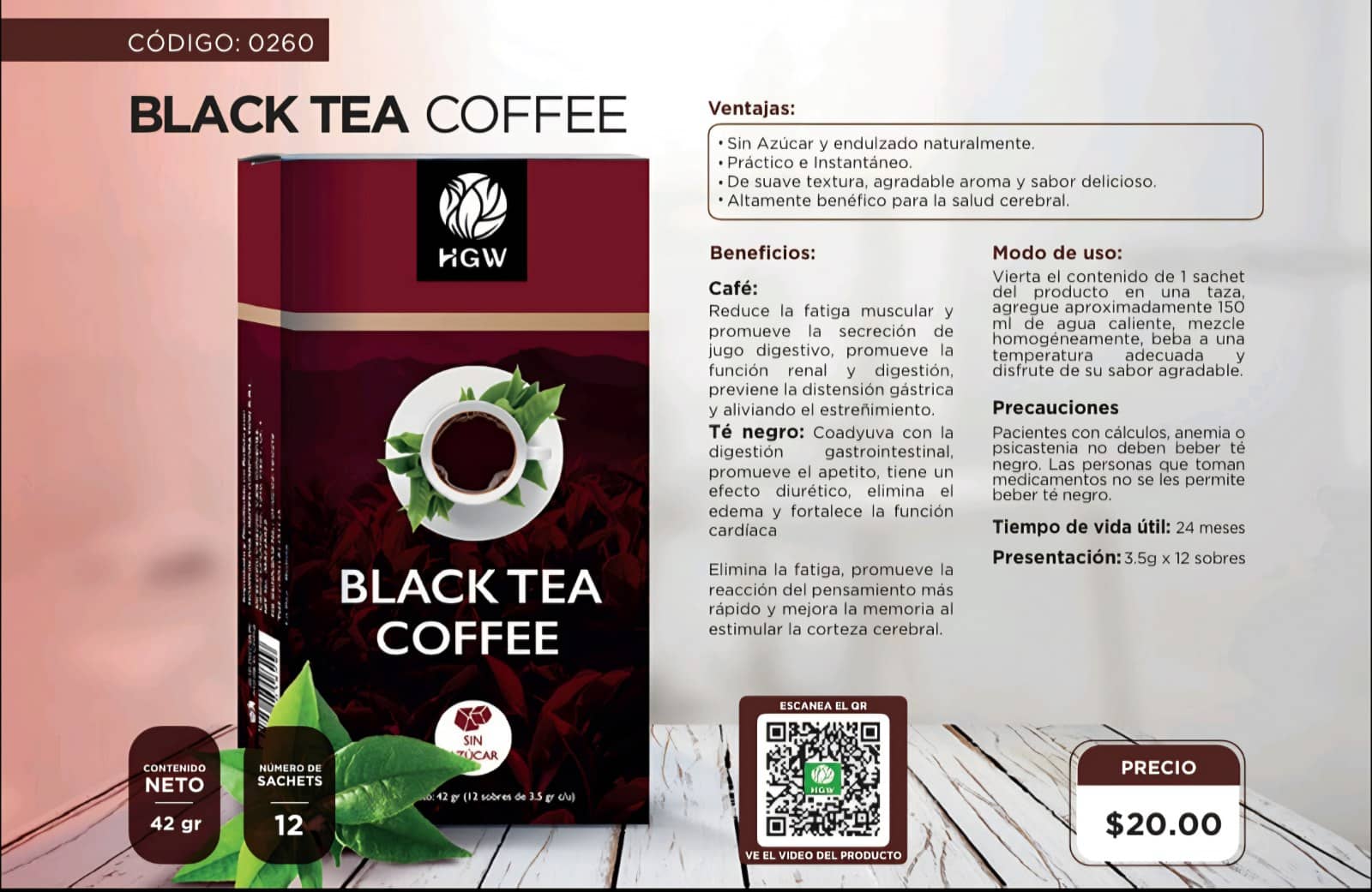 BLACK TEA COFFEE. ( CAFÉ / TÉ NEGRO )
