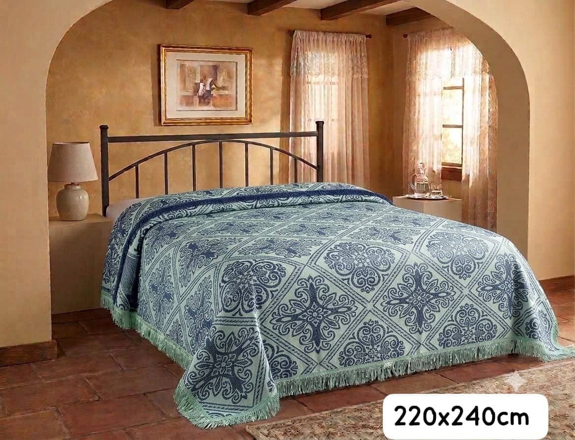 Cubrecama Decorativo Azul Turquesa