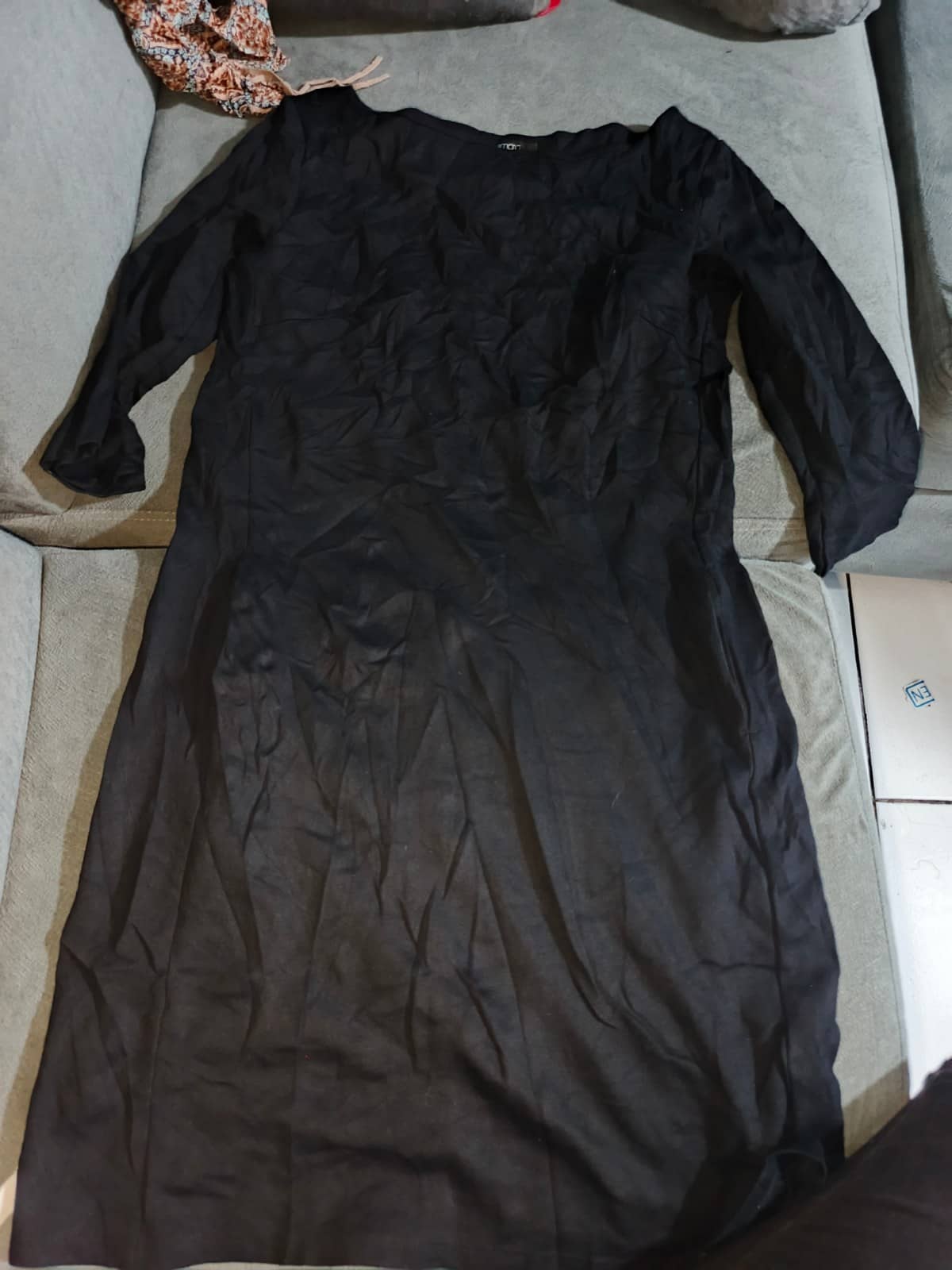 Vestido Negro Manga 3/4